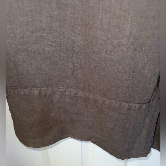 ZARA 100% Linen Palazzo Pants – Grey – Size M - Midrise Wide Leg - Picture 7 of 10